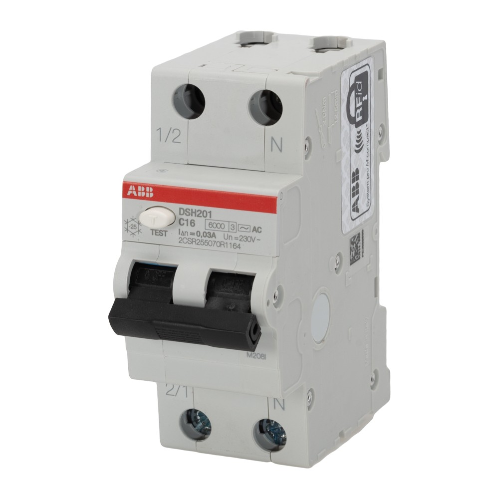 Intrerupator Diferential 16A 1P+N C 6KA 30MA DSH201